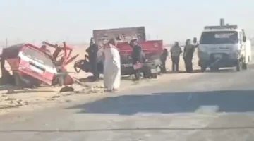 تصادم في صحراء المنيا.. مصرع شخص وإصابة 10 بسبب السرعة الزائدة